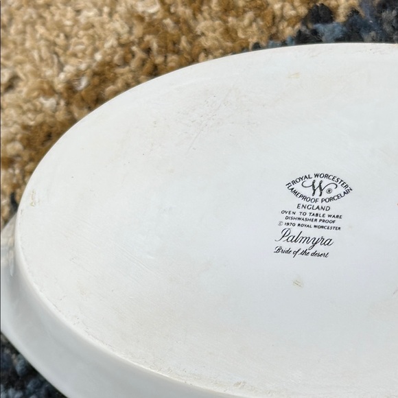 1970s RARE VINTAGE ROYAL WORCHESTER PALMYRA COLLECTION OVAL SERVING DISH 9" OVAL - Picture 11 of 15